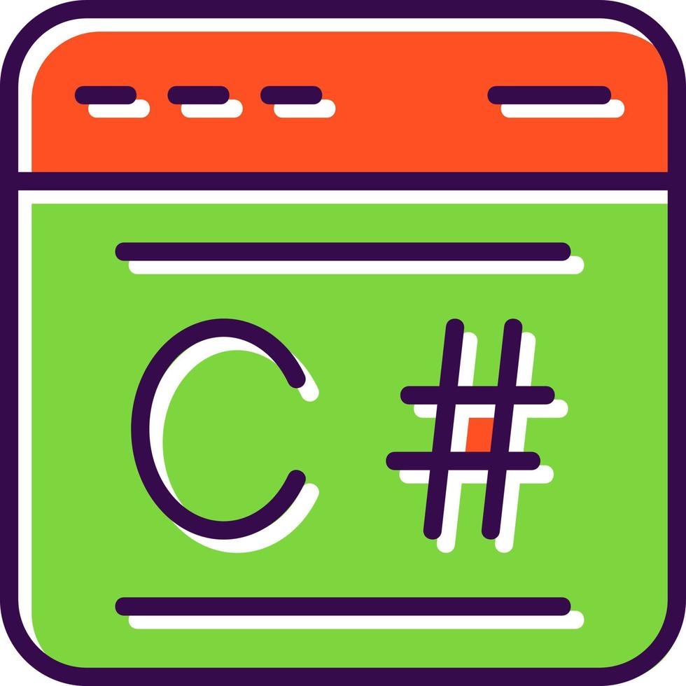 C Sharp Vector Icon Design