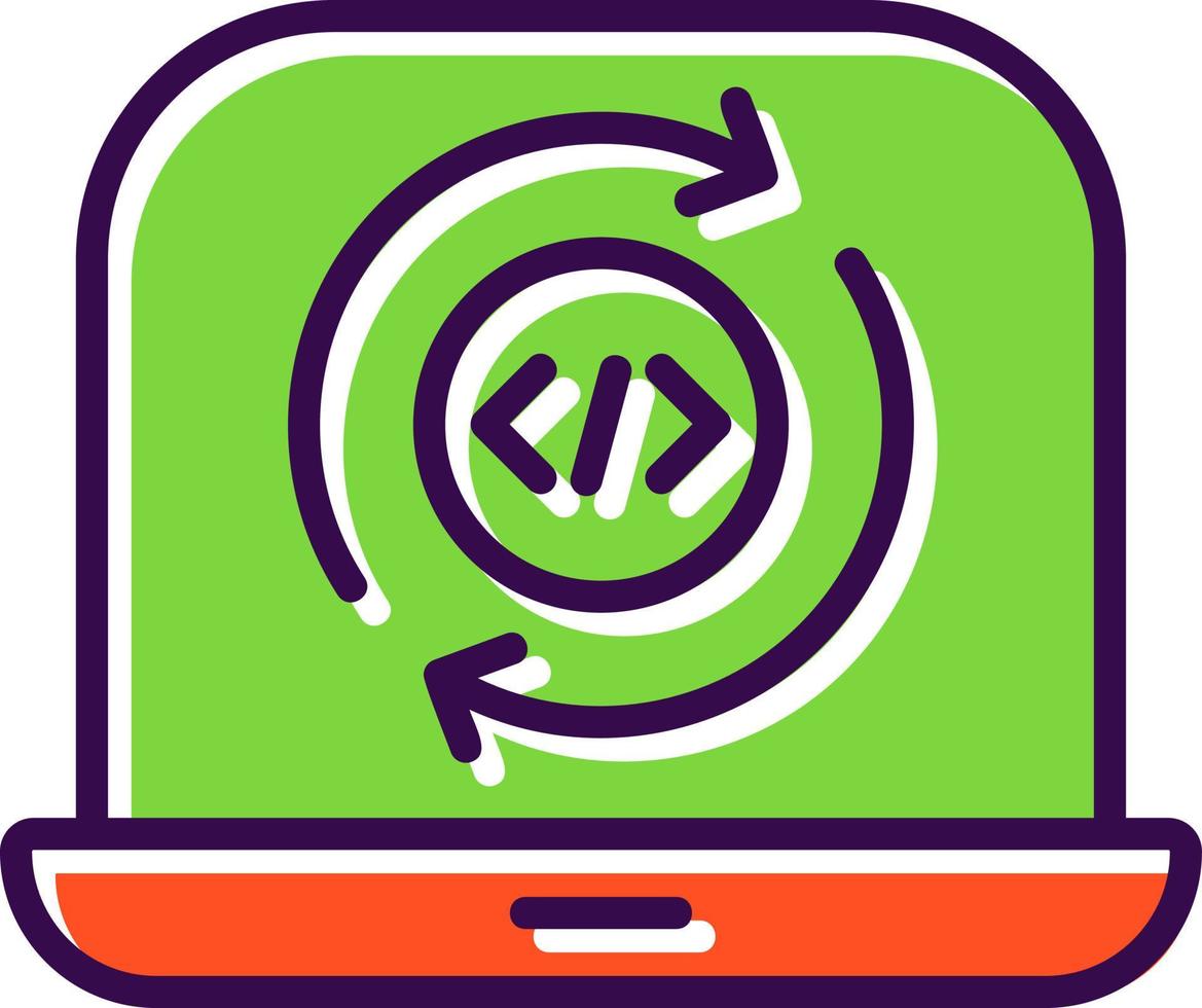 Programming Cycle Vector Icon Design