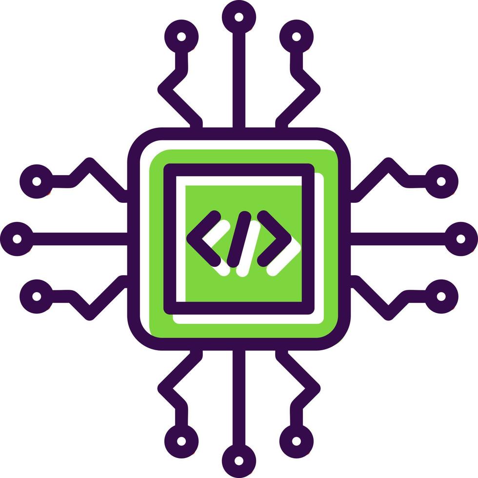 Code Processor Vector Icon Design