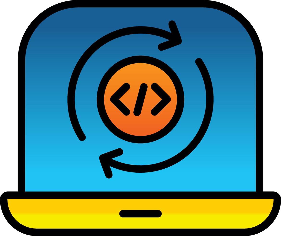 Programming Cycle Vector Icon Design