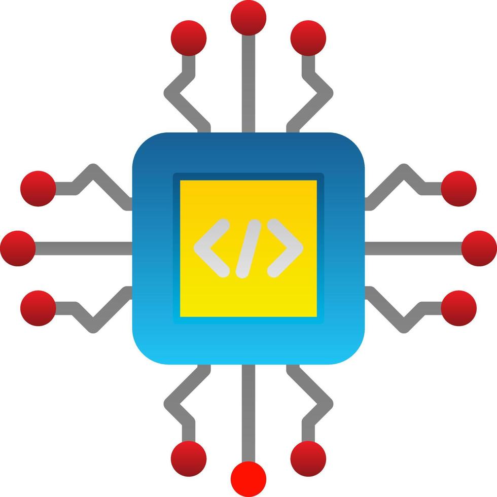 Code Processor Vector Icon Design