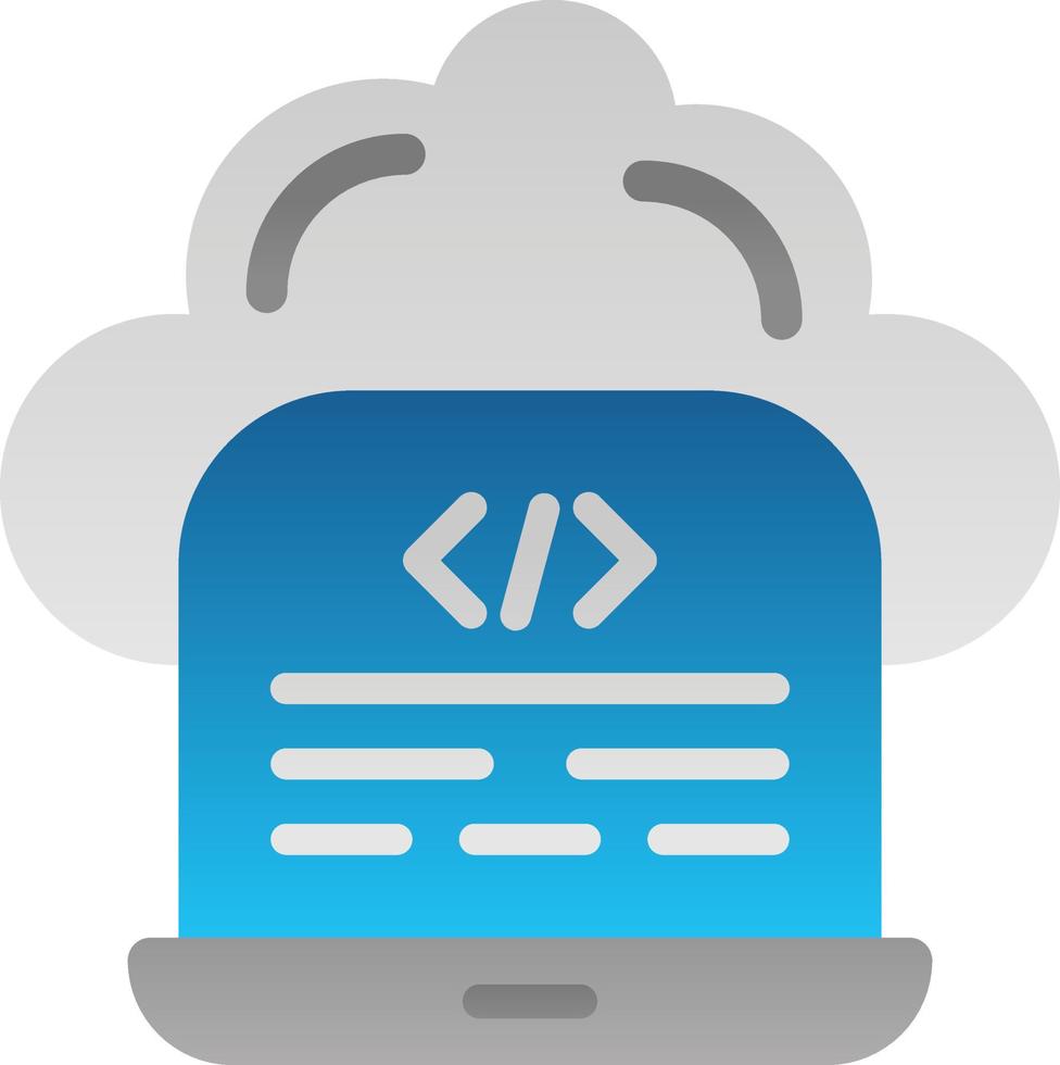 Cloud Coding Vector Icon Design