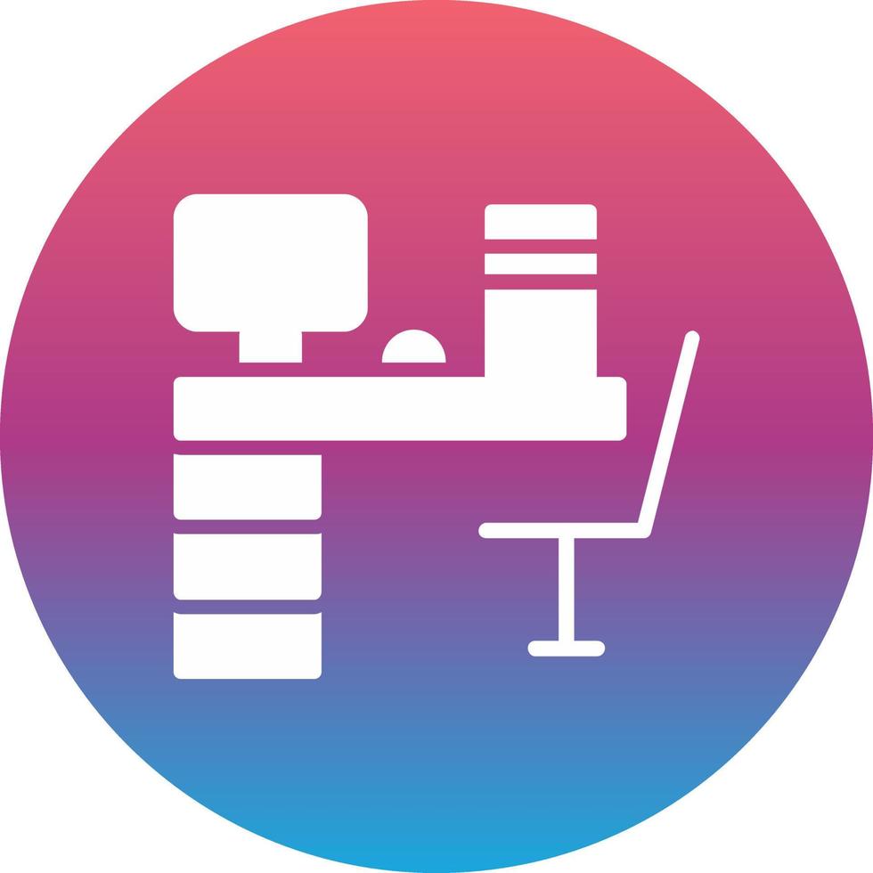Work Station Vector Icon