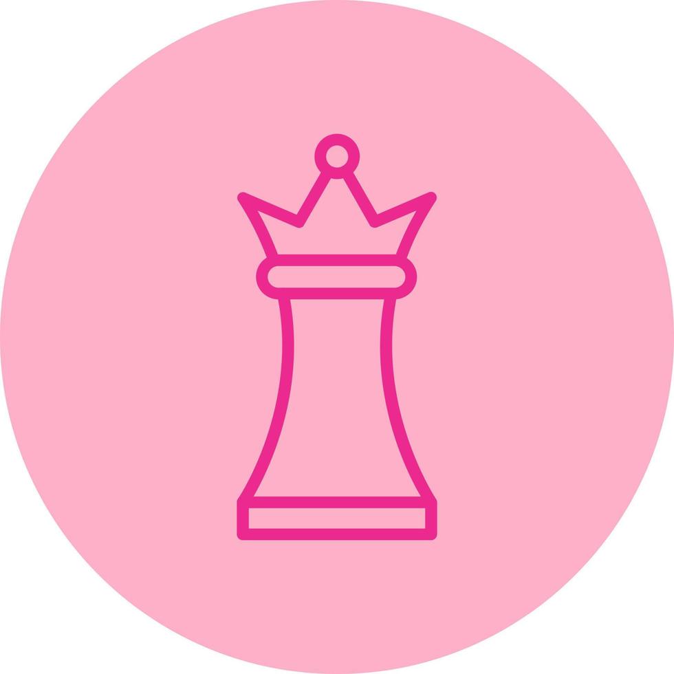 icono de vector de reina de ajedrez