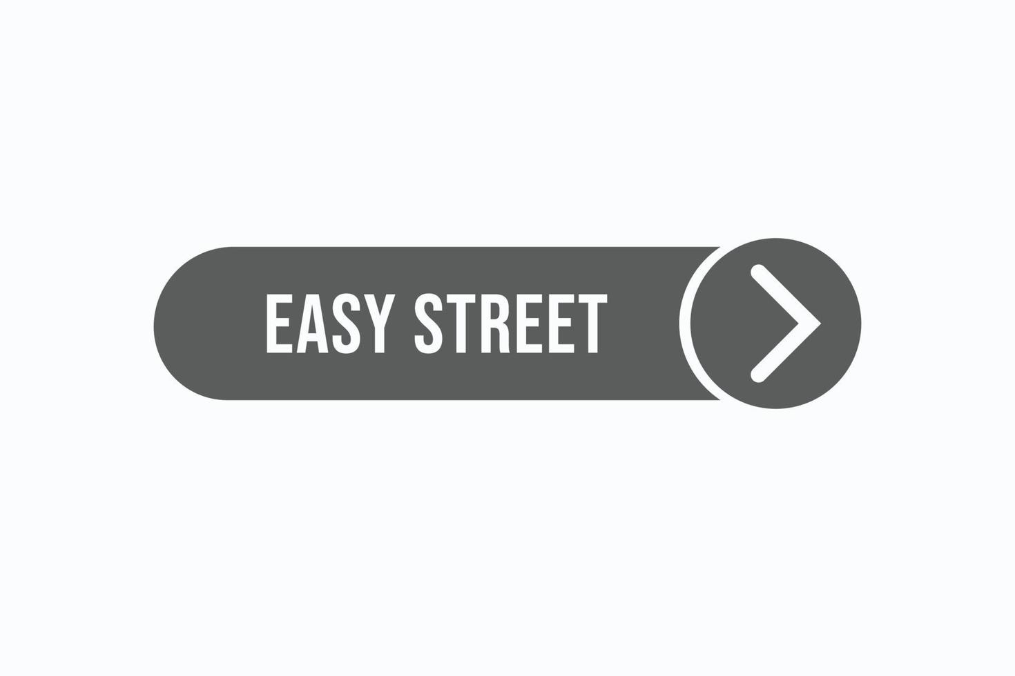 easy street button vectors. sign label speech bubble easy street vector