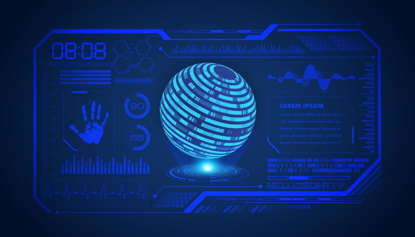Modern HUD Technology Screen Background vector