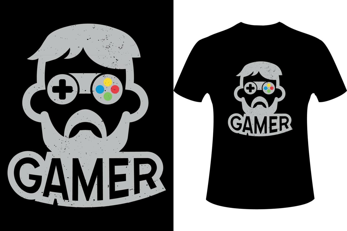 diseño de camiseta vectorial con eslogan de jugador para diseño de camiseta de juego para niños. vector