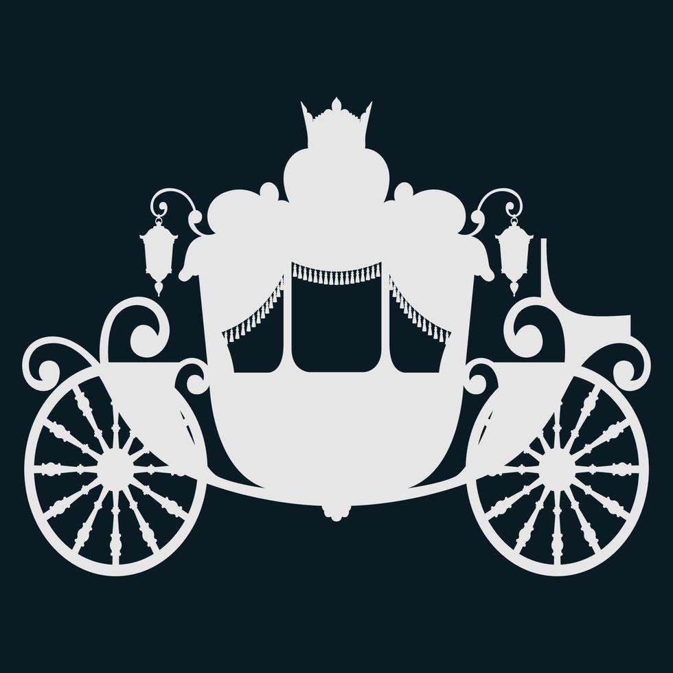 Carriage with horse. Hansom-cab set. vector