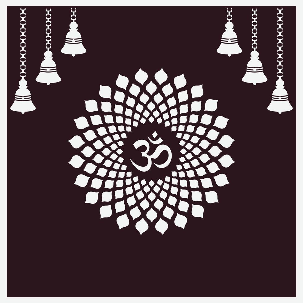 OM design concept for Temples, Houses and for interior works etc. vector