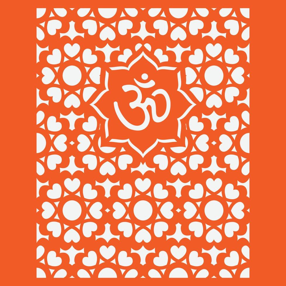 Om mandala circle design. Om vector. vector