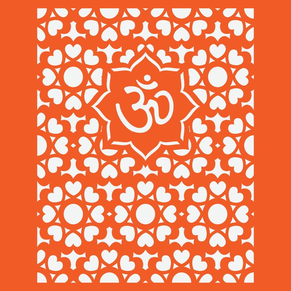 diseño de círculo de mandala om. om vector. vector