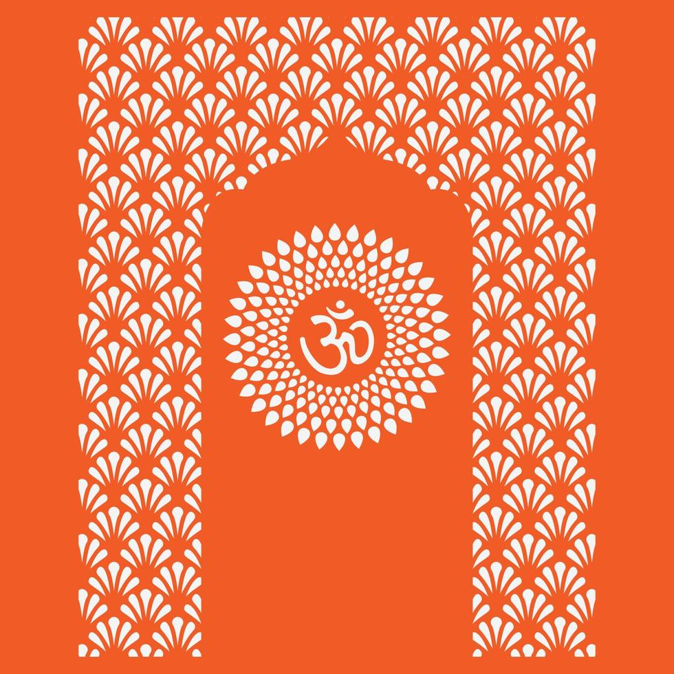 OM design concept for Temples, Houses and for interior works etc. vector