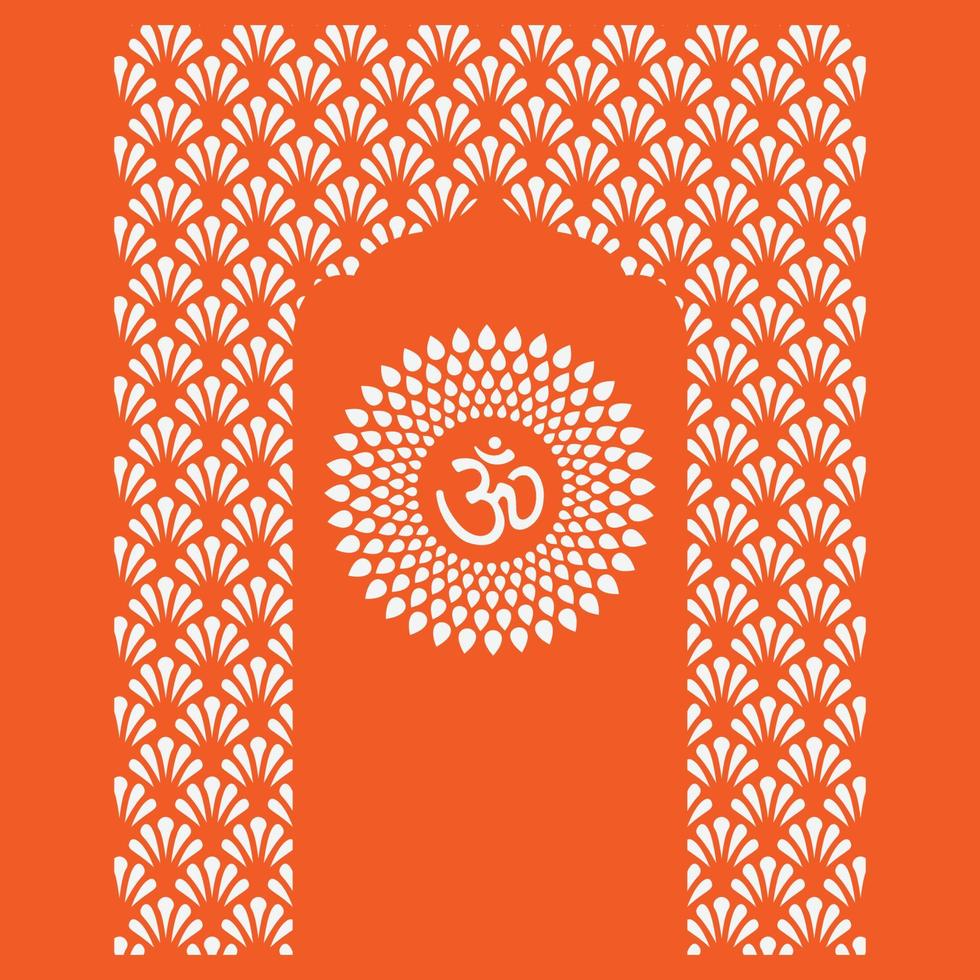 OM design concept for Temples, Houses and for interior works etc. vector