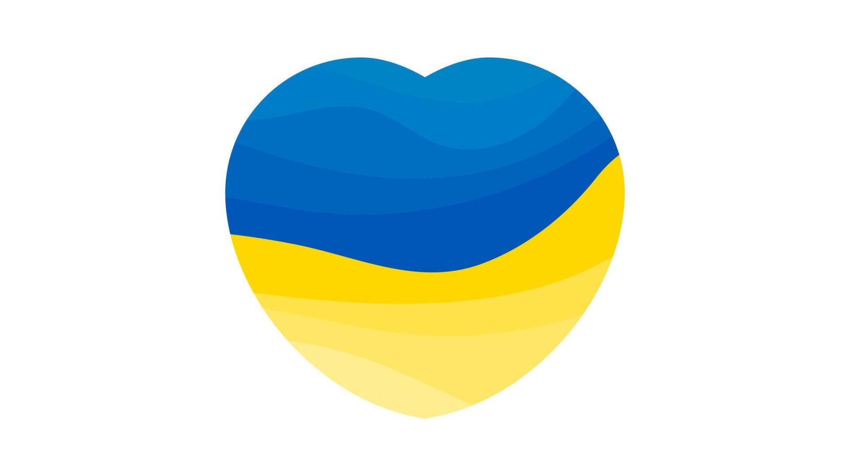 Heart in Ukrainian colors vector