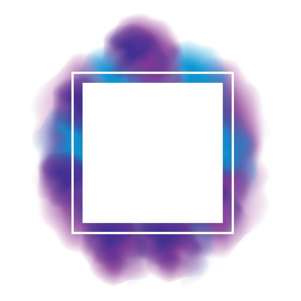 Color Smoke With White Frame Design Vector Element