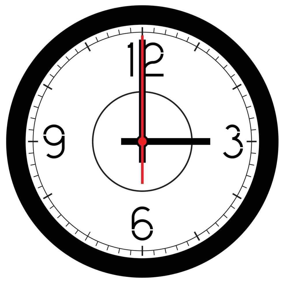 Modern wall clock 15804703 Vector Art at Vecteezy