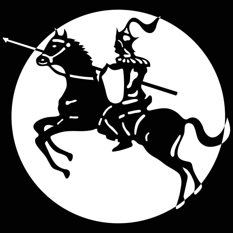 Knight on horseback vector