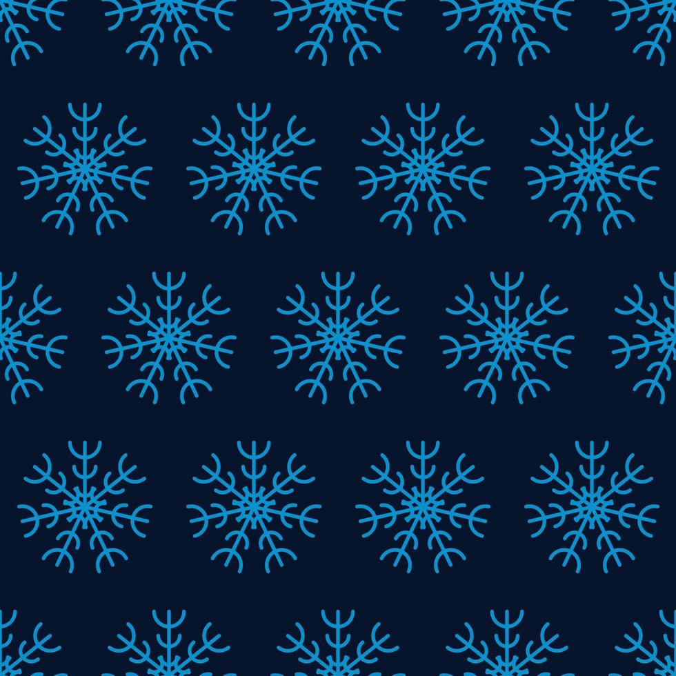 Snowflakes seamless background. Christmas and New Year decoration elements. Vector illustration.