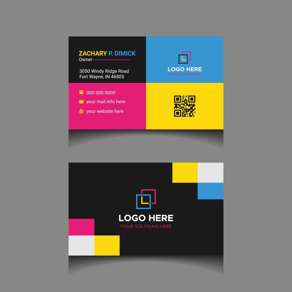 Modern Business Card Design Vector Template