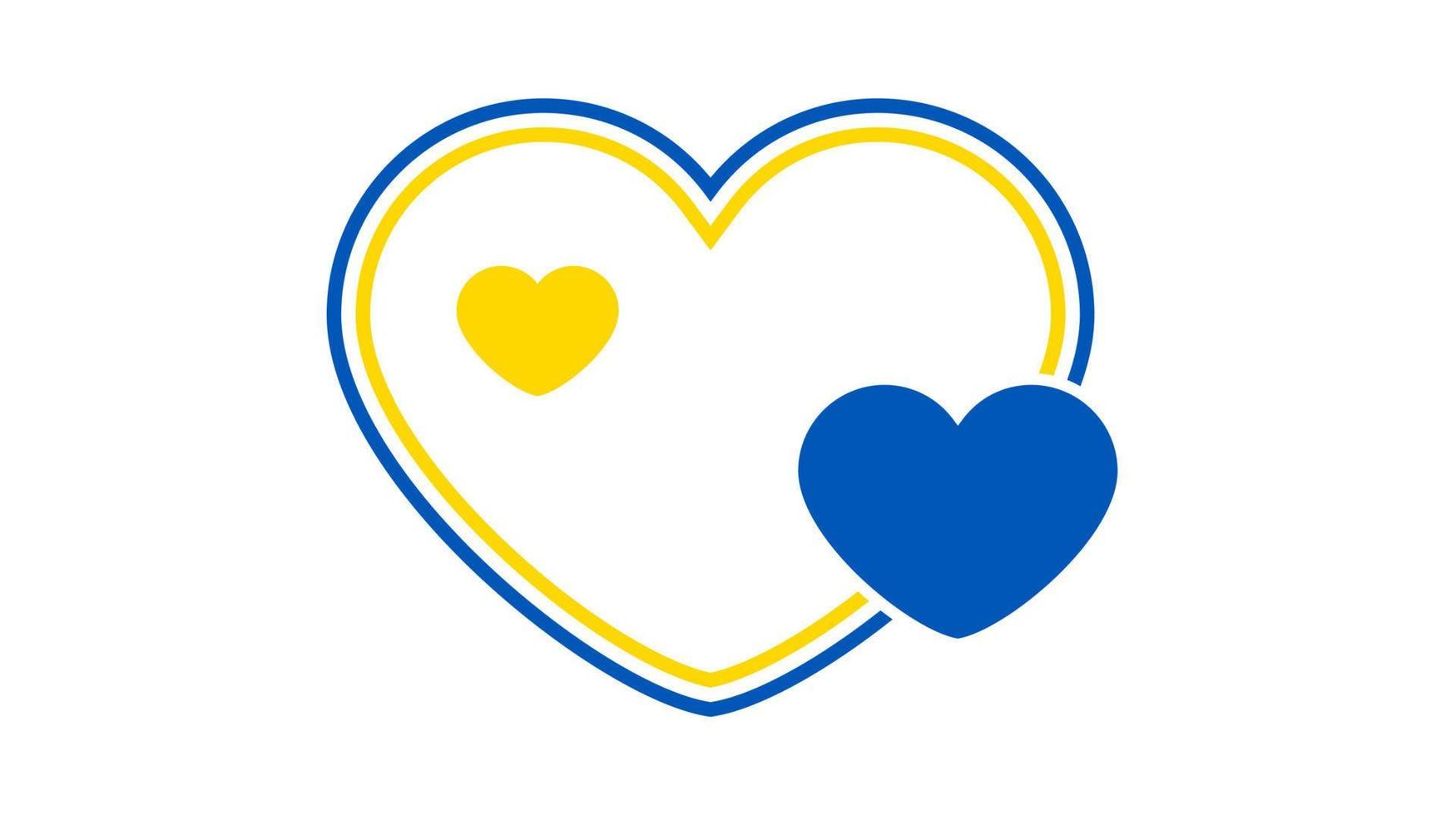 Heart in Ukrainian colors vector