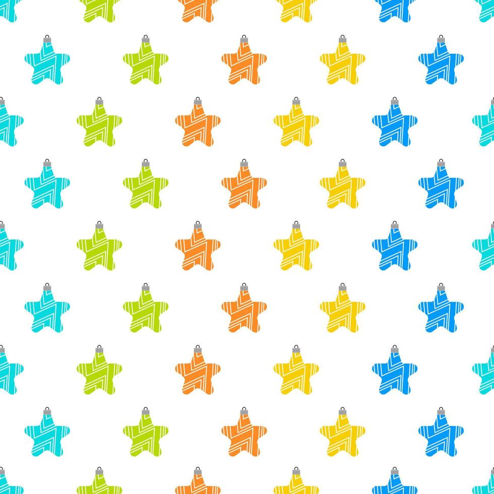 Seamless pattern with christmas balls on white background. Vector illustration