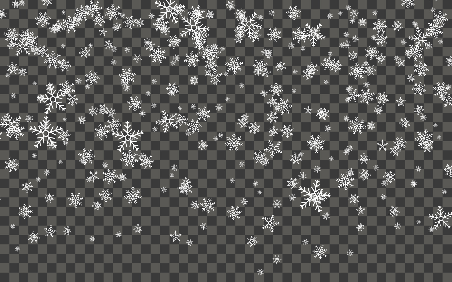 Snowfall and falling snowflakes on dark transparent background. White ...
