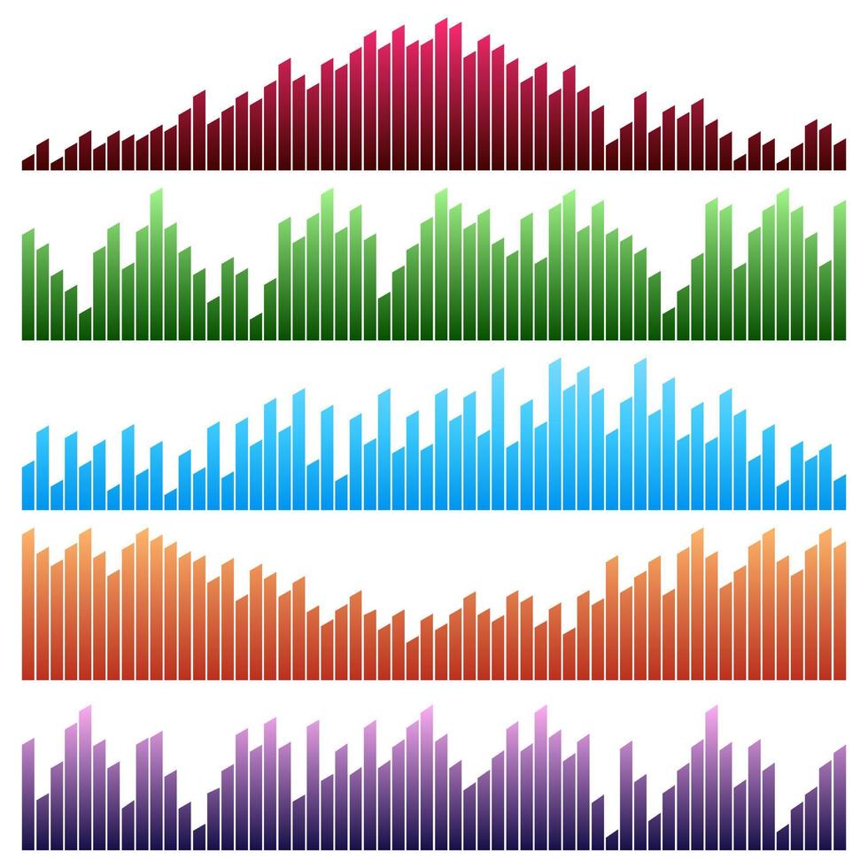 Set of Sound Waves vector