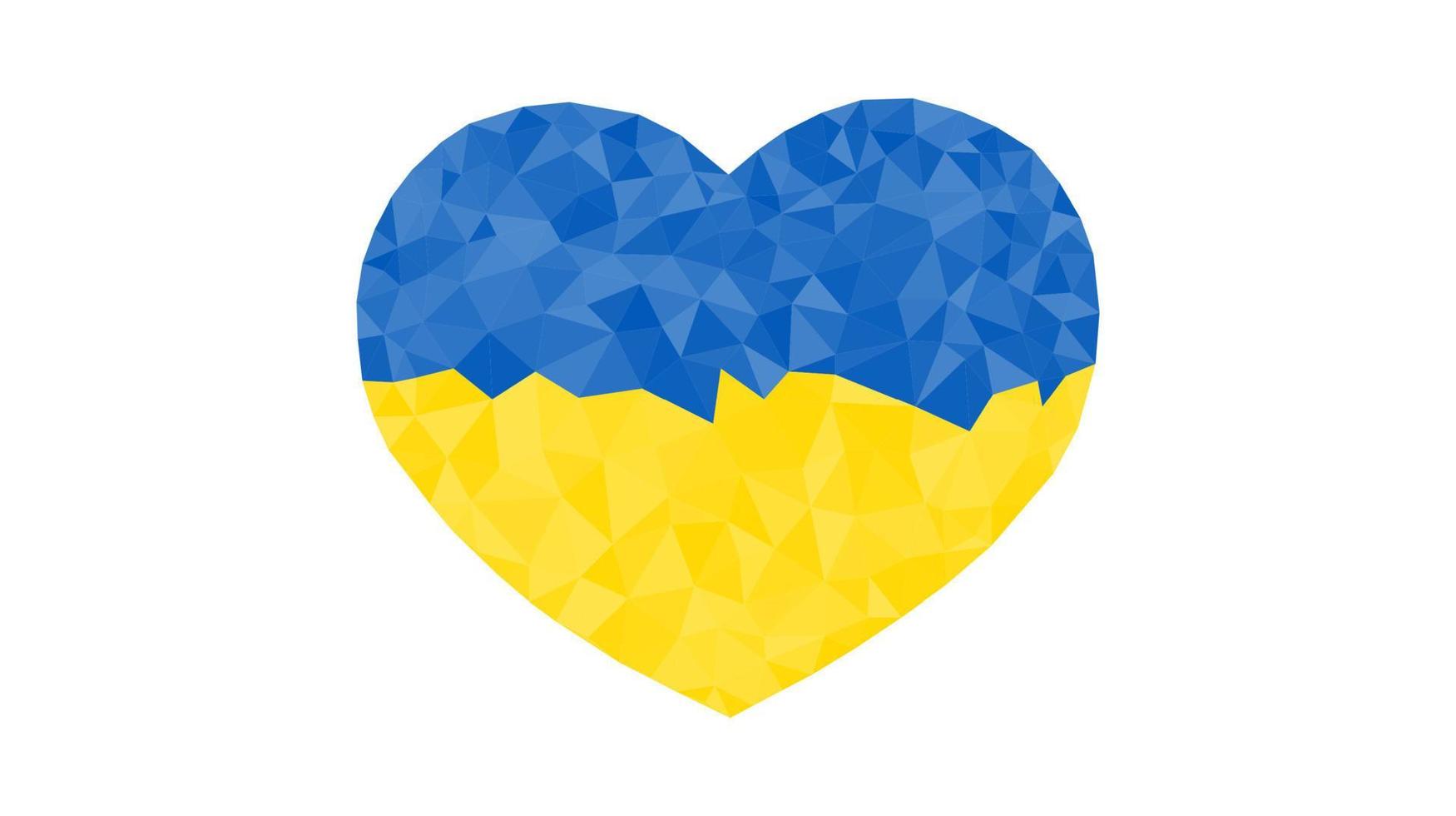 Heart in Ukrainian colors vector