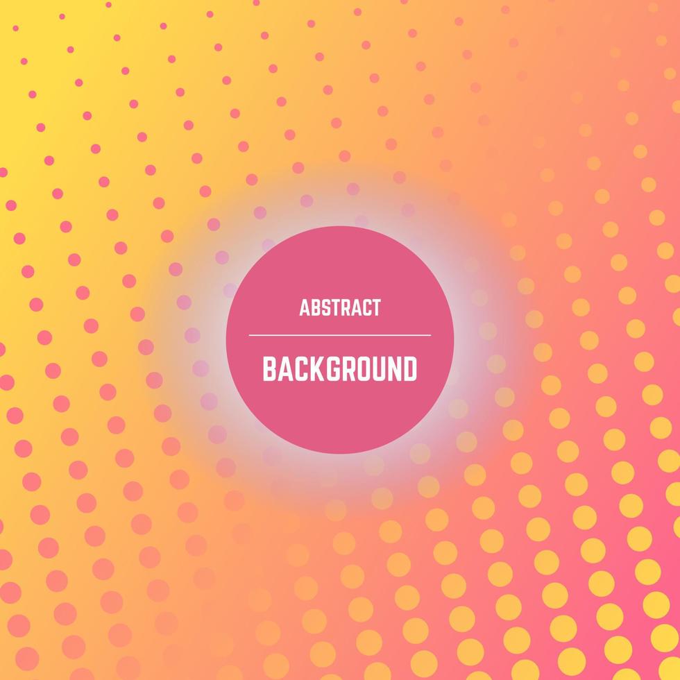 Abstract colorful background with dots, halftone effect and circle in center. Vector illustration.