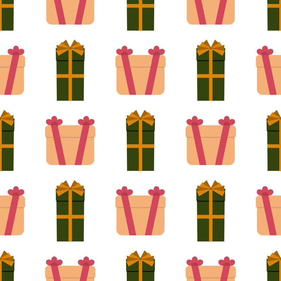 Seamless pattern with gift boxes. Vector illustration.
