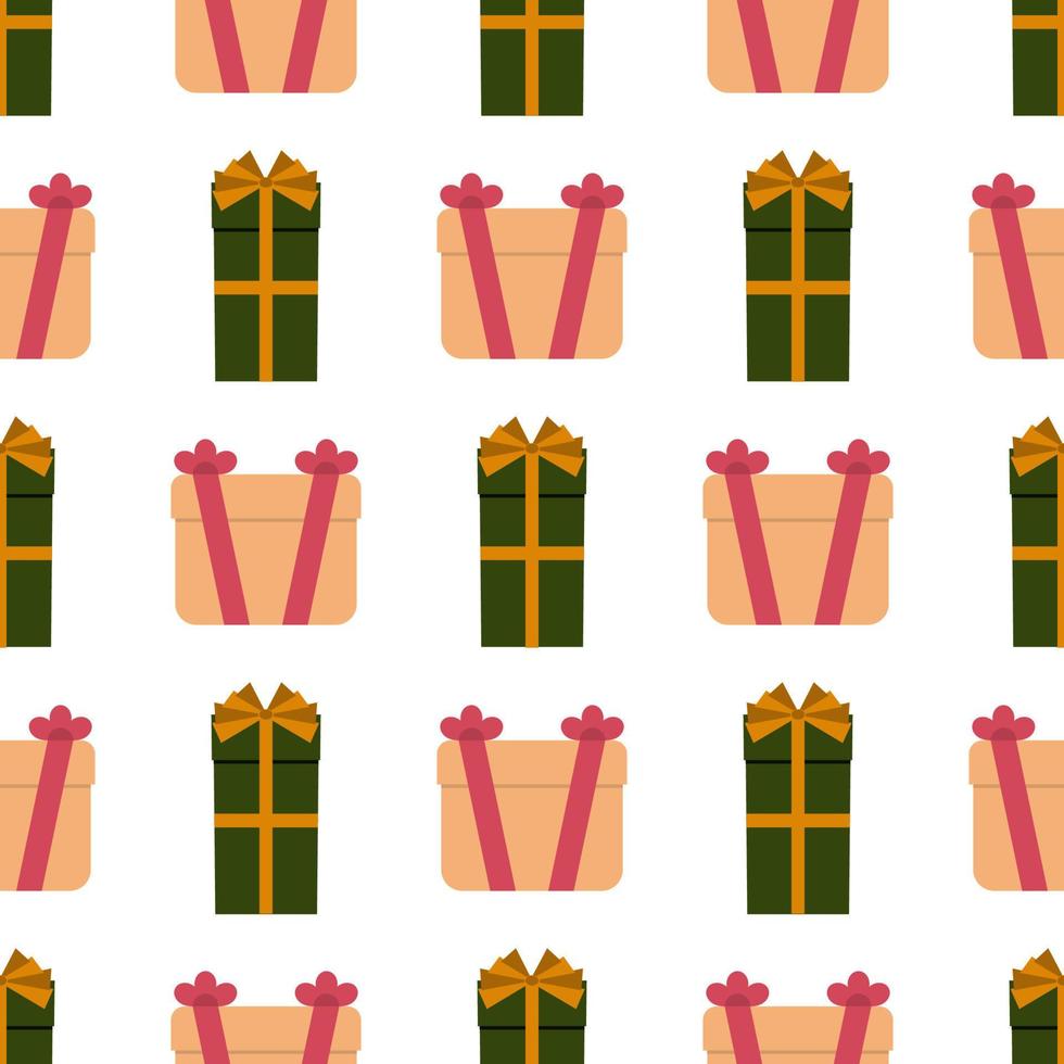 Seamless pattern with gift boxes. Vector illustration.