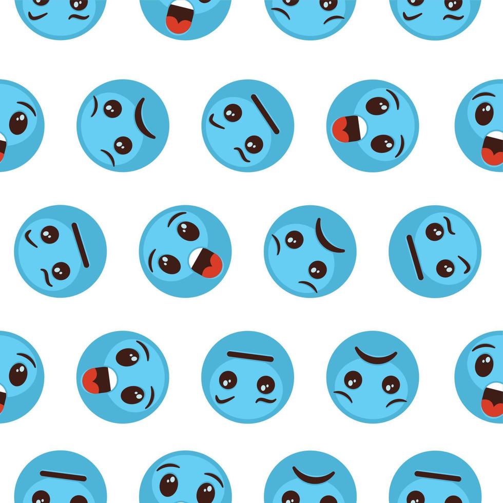 Emoticon seamless pattern. Fun emoticon seamless background vector