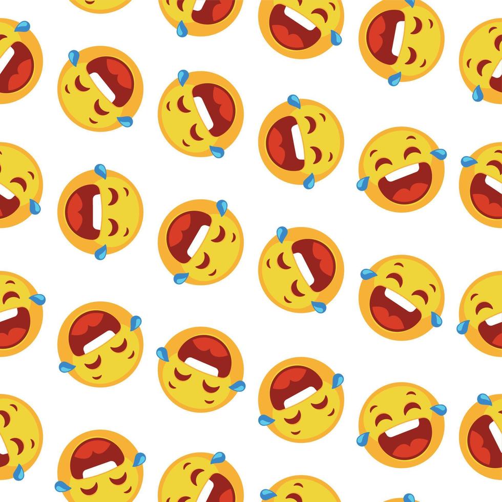 Emoticon seamless pattern. Fun emoticon seamless background vector