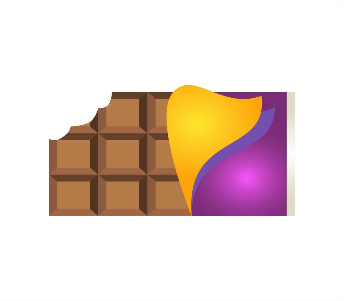 chocolate bar with chocolate vector