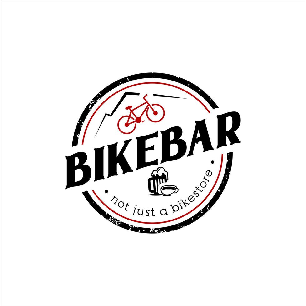 Bar Logo Design Bike Beer Vector, vector
