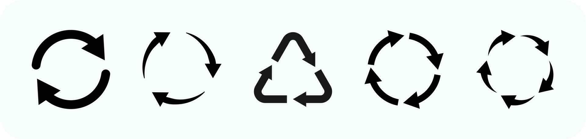 Recycle arrow icon set - Vector