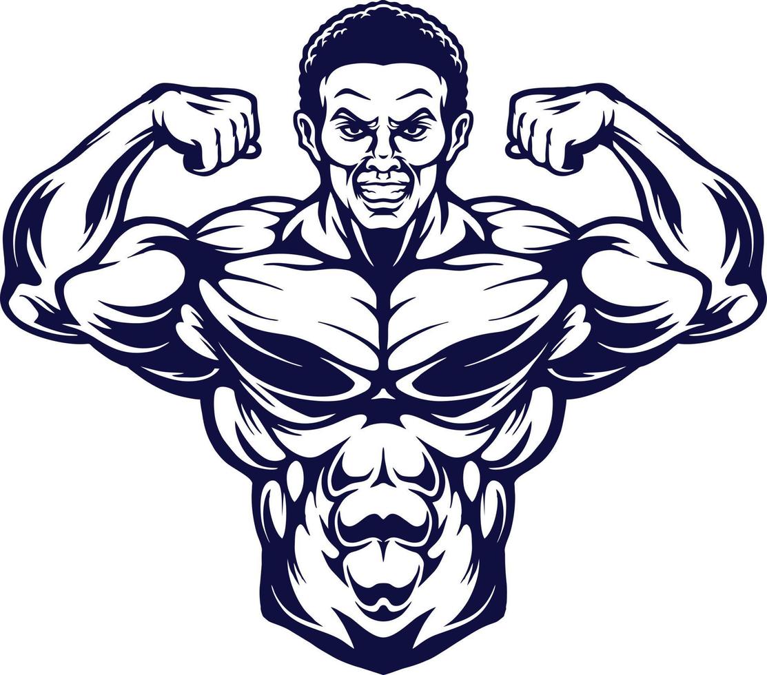 The Man Power Strong Silhouette vector
