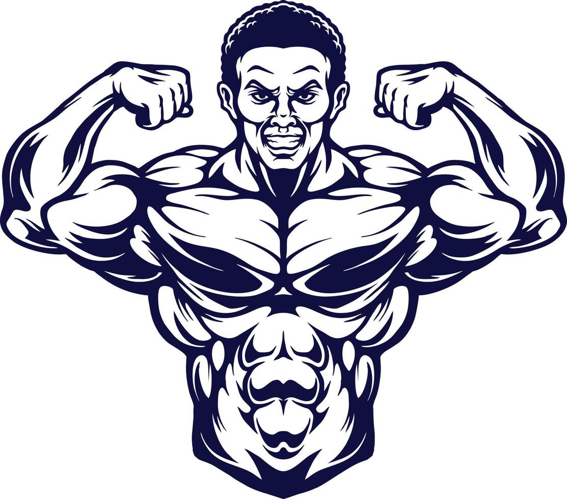 The Man Power Strong Silhouette vector