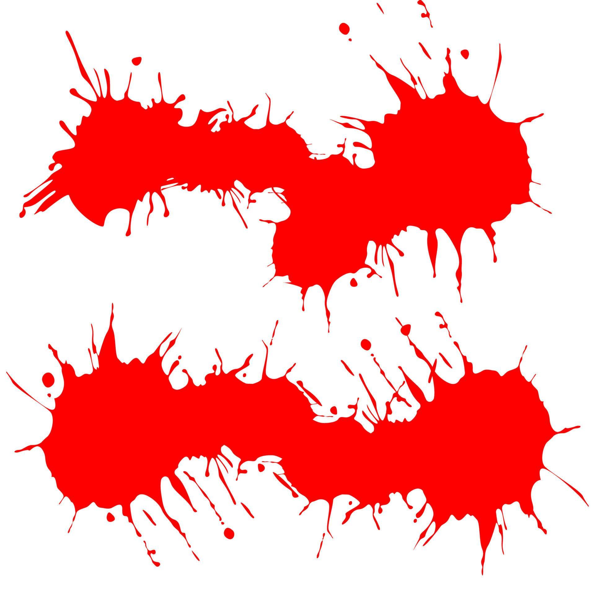 splash of blood in red vector illustration. Blood Drops. Blood splatter