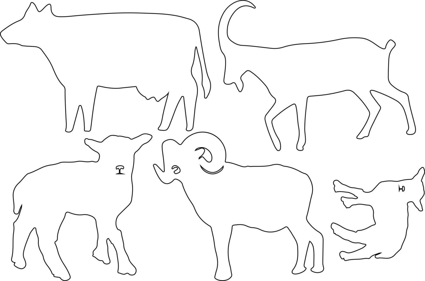Cow line art vector for websites, graphics related artwork