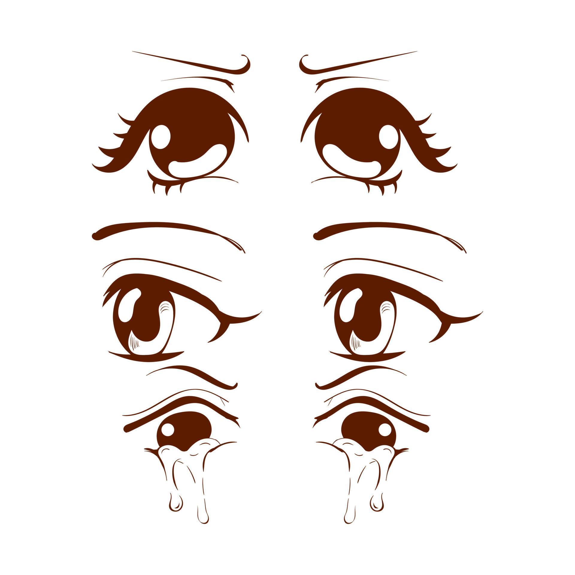 premium vector l drawing cute anime eyes. illustraion design. royalty ...