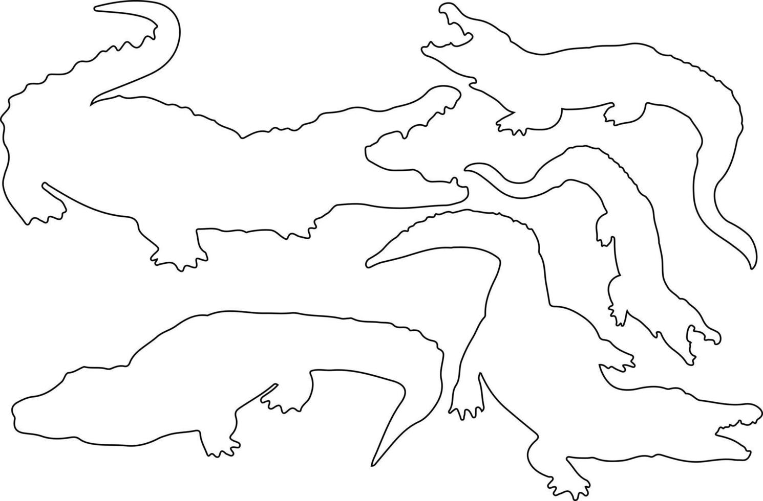 Crocodile line art vector for websites, graphics related artwork