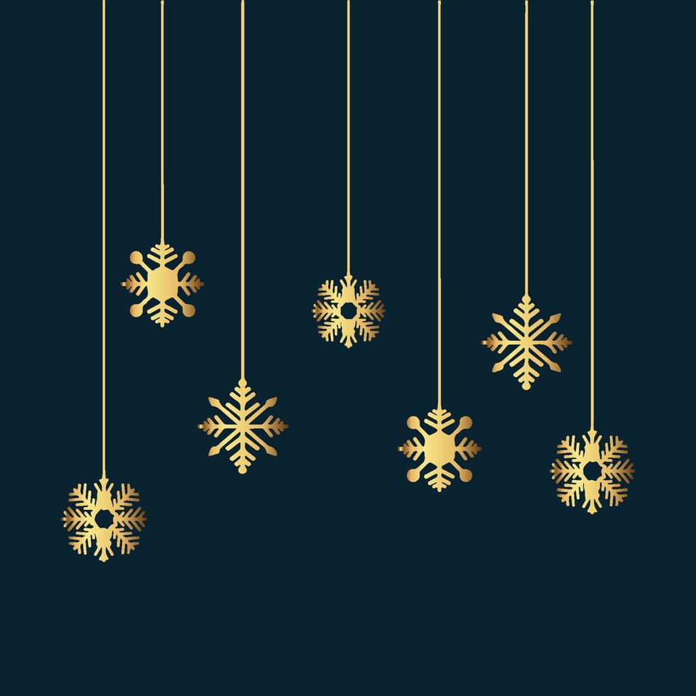 Snowflake Ornament Vector golden color on black background