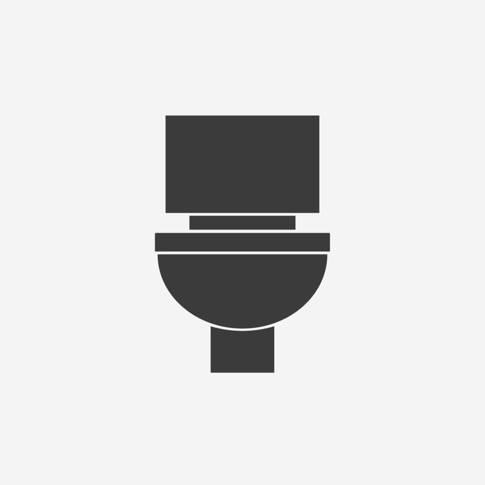 toilet bowl, wc isolated icon vector symbol sign