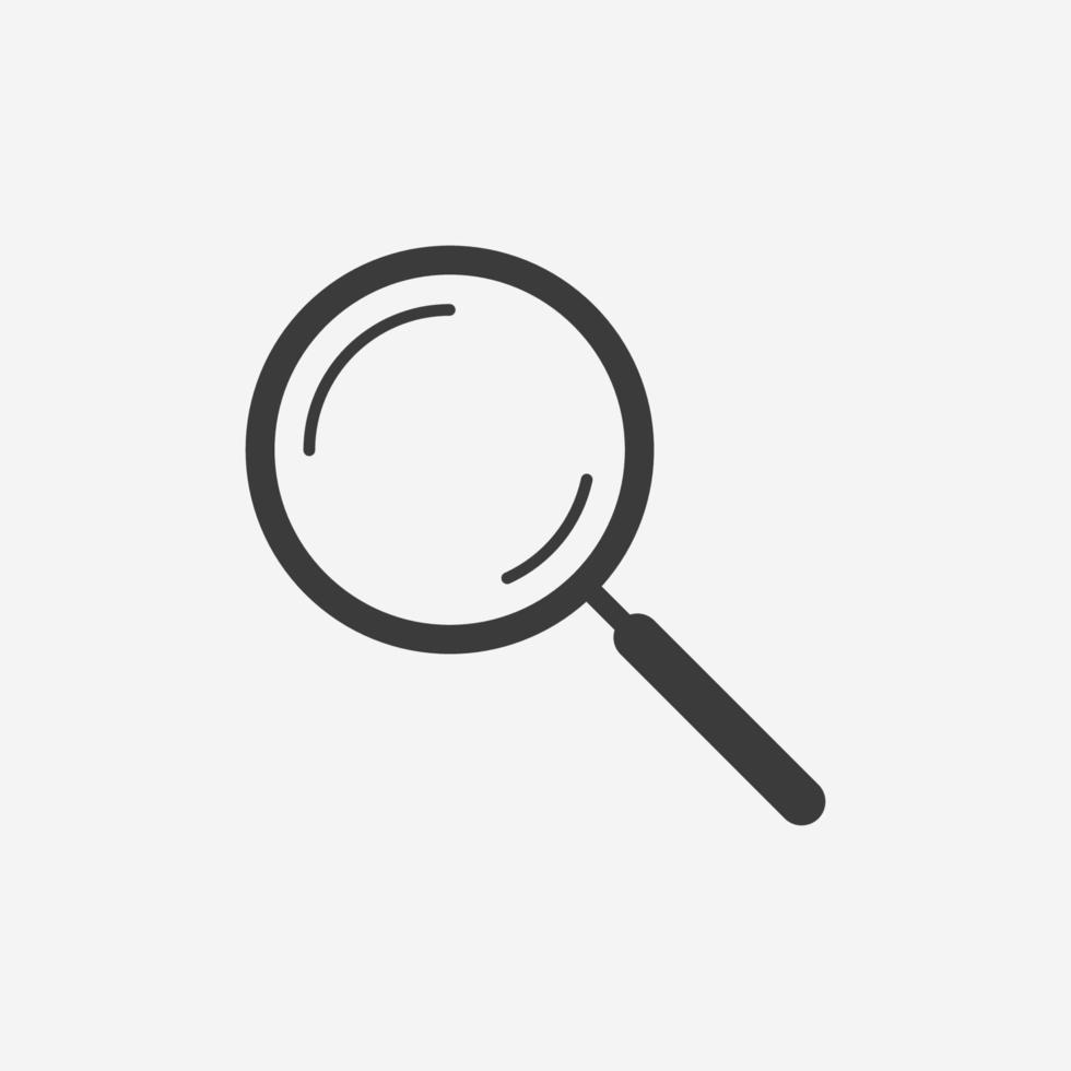 Magnifying glass icon vector. lens, magnifier, loupe, glass, find, search, zoom symbol sign vector