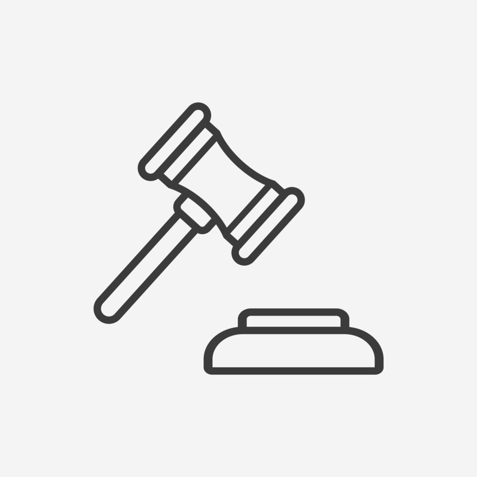 auction icon vector isolated. judge, gavel, law symbol sign