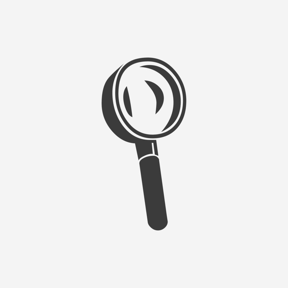 Magnifying glass icon vector. glass, search, magnifier, loupe, find, zoom symbol sign vector