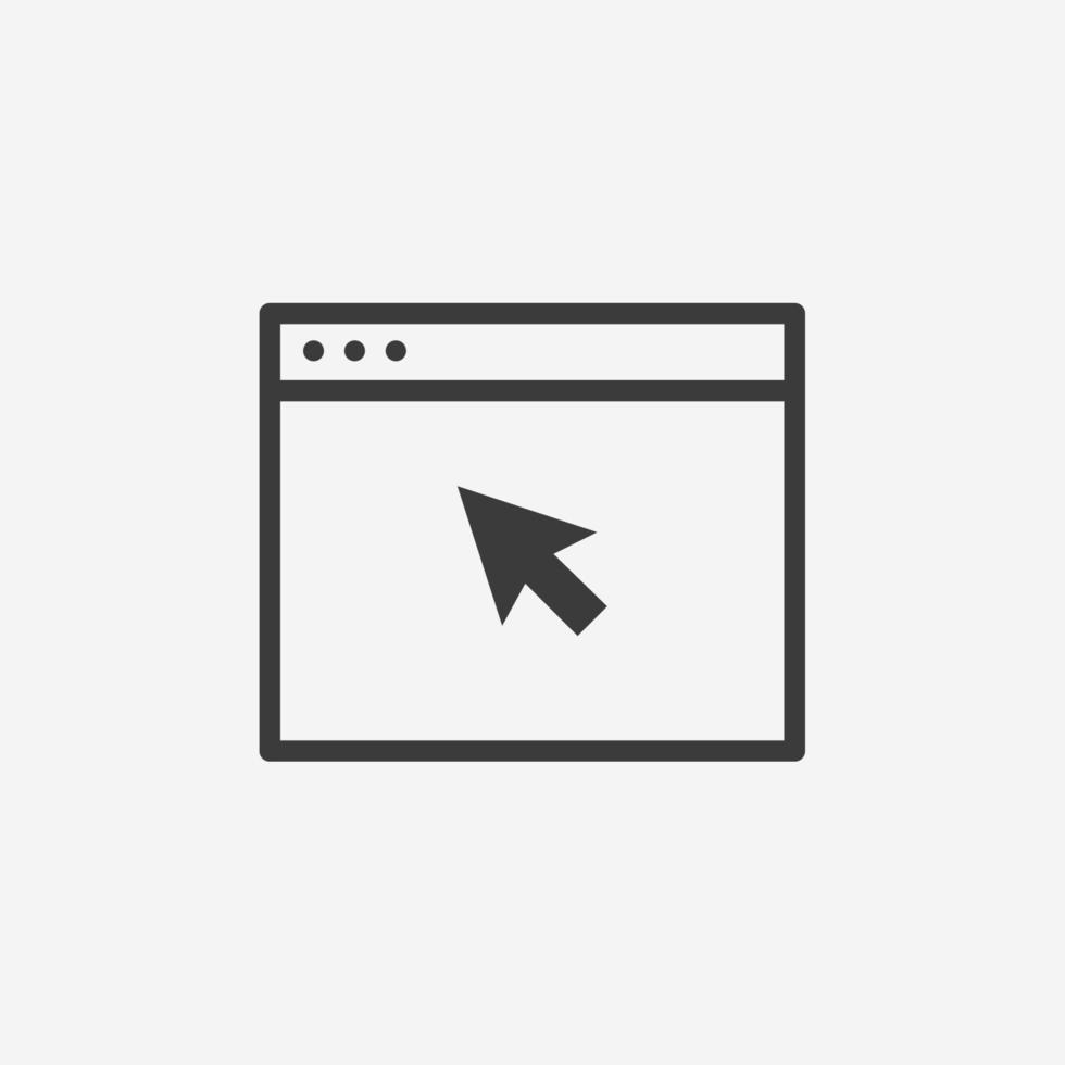 selection tool on monitor icon vector. pointer, click, cursor symbol sign vector