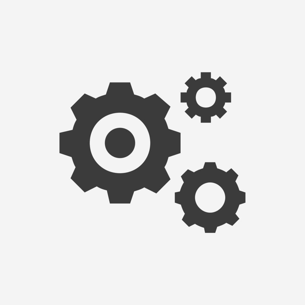 gear, setting icon vector isolated. cogs, machine, cog, cogwheel, mechanism symbol sign