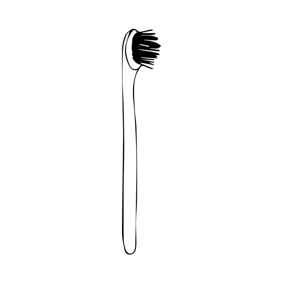 Eco tooth brush doodle illustration. Vector hand drawn tooth brush clip art.